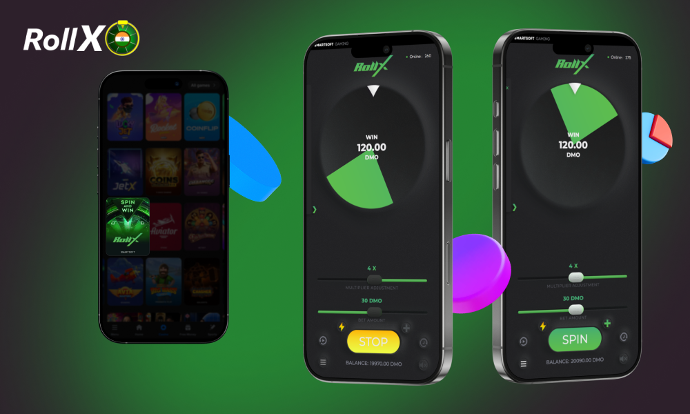 In the demo version of Roll X, players simply need to open the game at the casino, select their bet and start playing